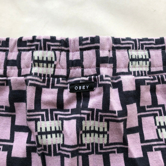 Obey Shorts "Carr" Lavender/Navy - Picture 4 of 6